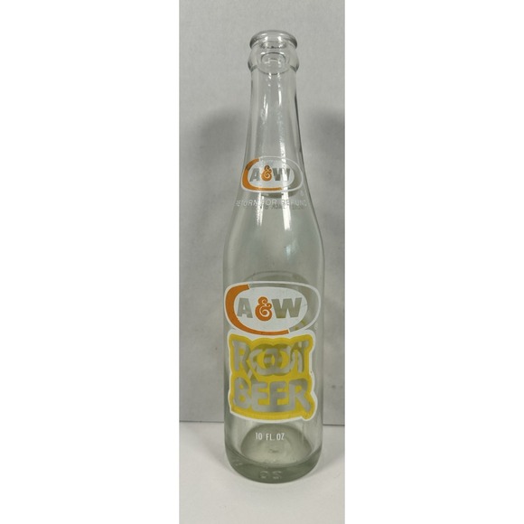 A W Root Beer Other - Vintage Glass A&W Root Beer Pint Bottle 16oz Soda Pop Drink 1970s